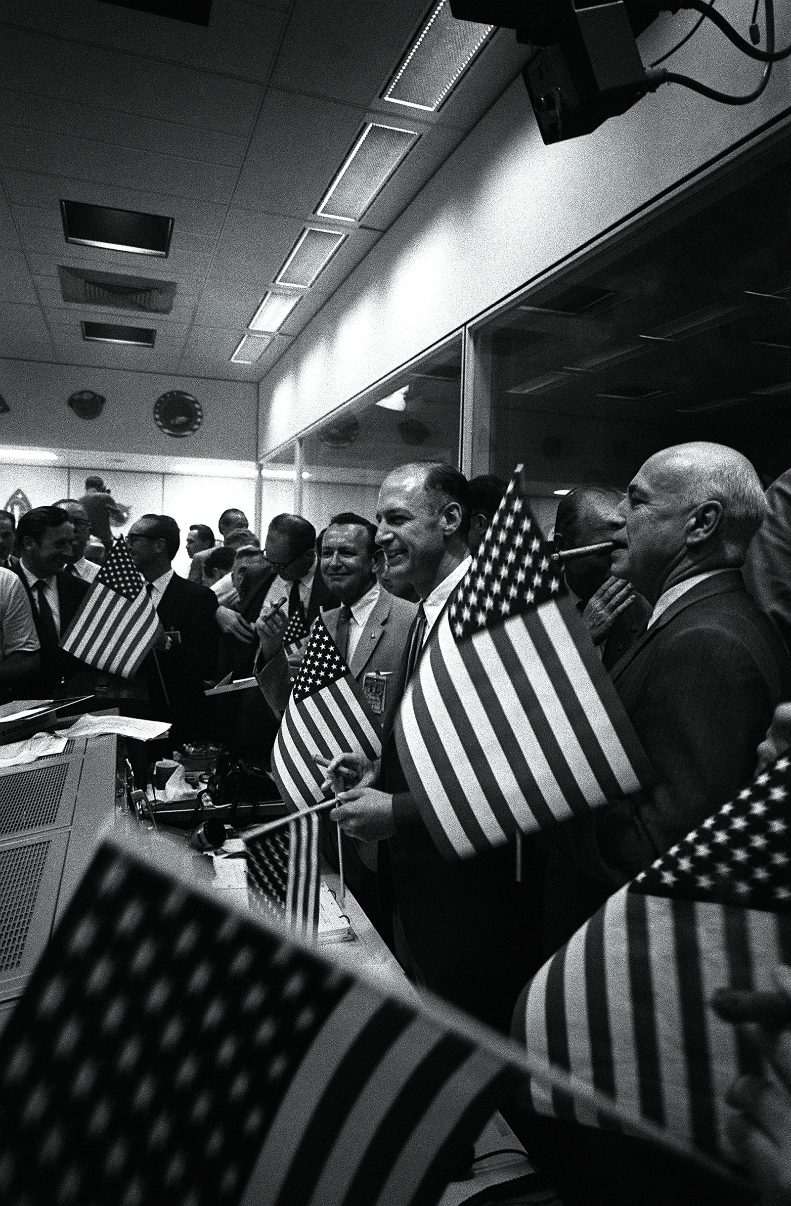 Photo of Gilruth, Low, Kraft, Phillips, and Mueller