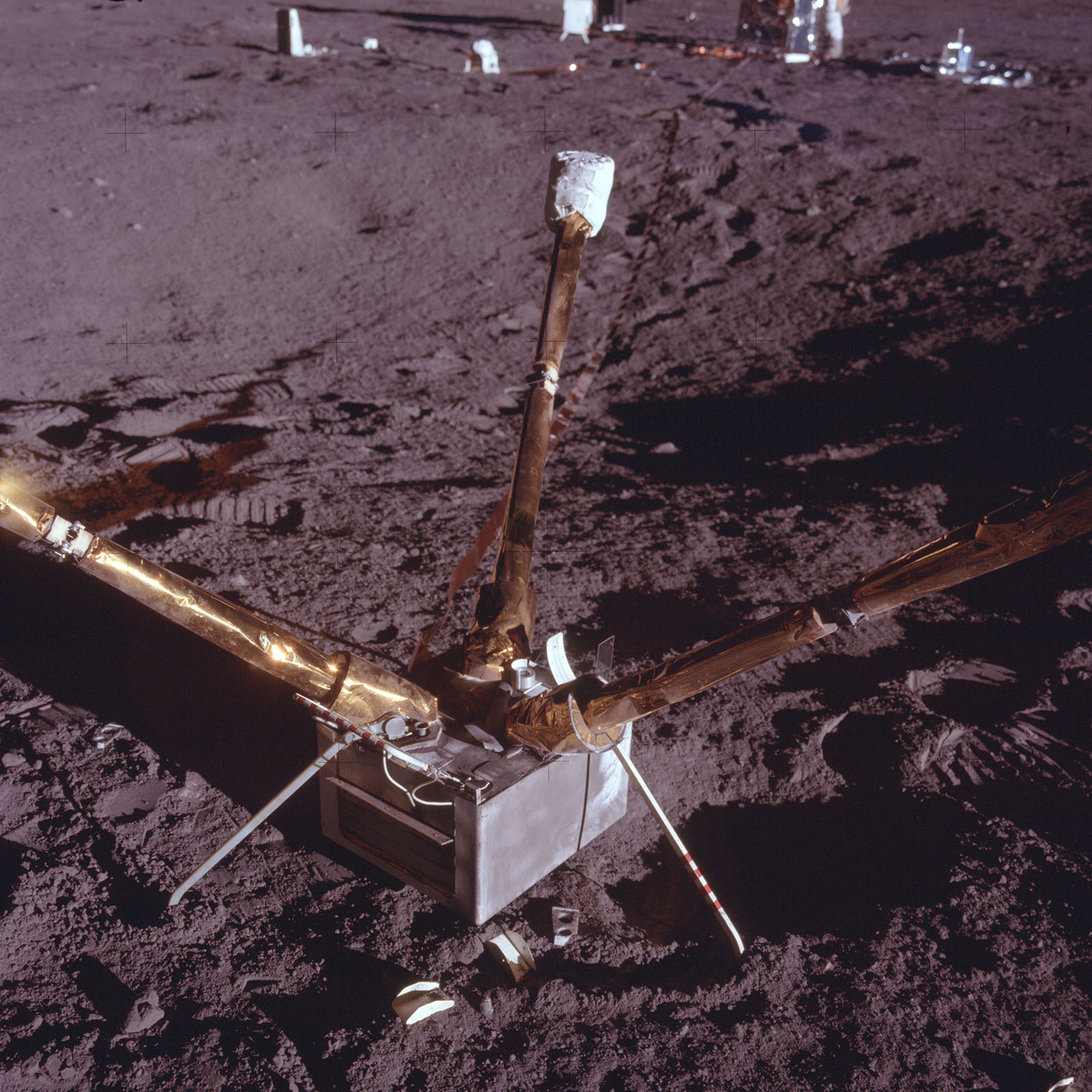 A photo of the Lunar Surface Magnetometer