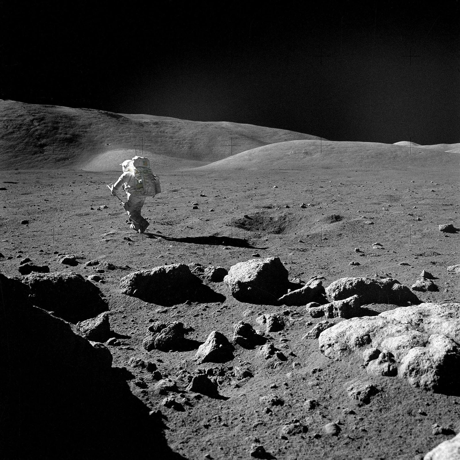 A photo of astronaut heading back to Rover