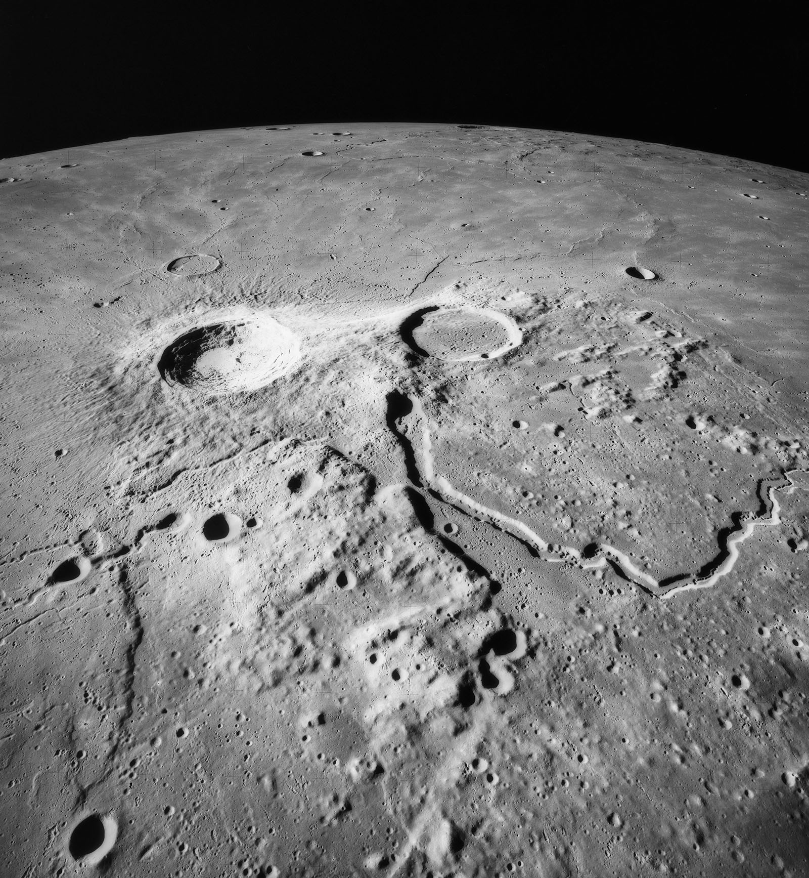 A photo of a crater,Aristarchus,on the moon