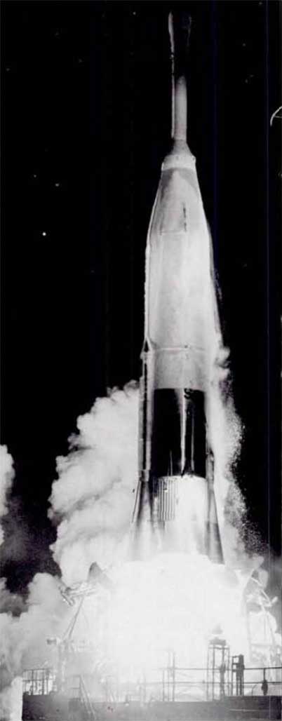 A photo of the Atlas-Able launch vehicle