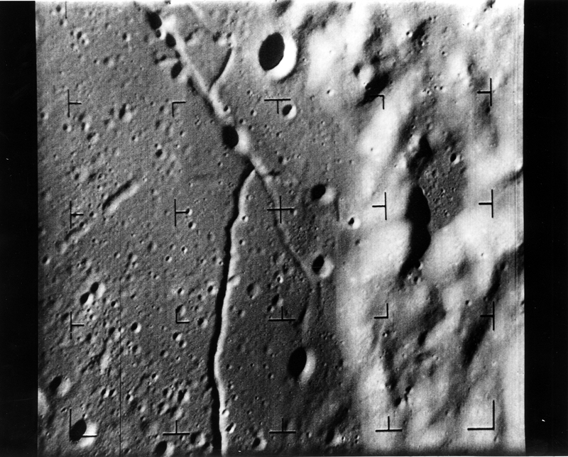 A photo of Alphonsus, a lunar crater