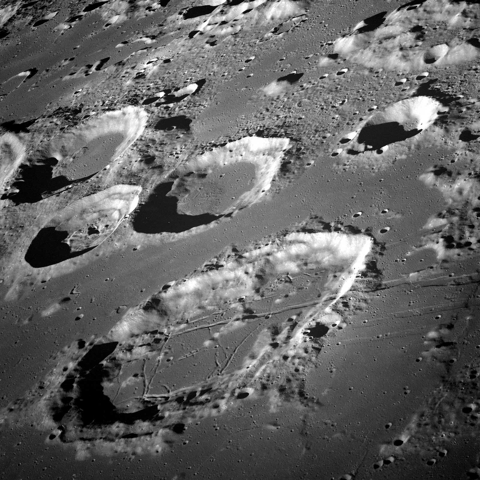 A photo of the crater Gocienius on the Moon