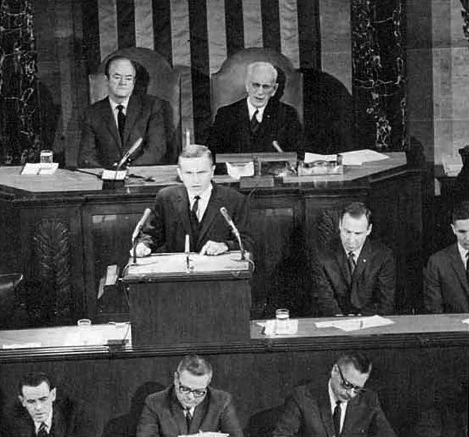 A photo of Borman at the Speaker’s rostrum