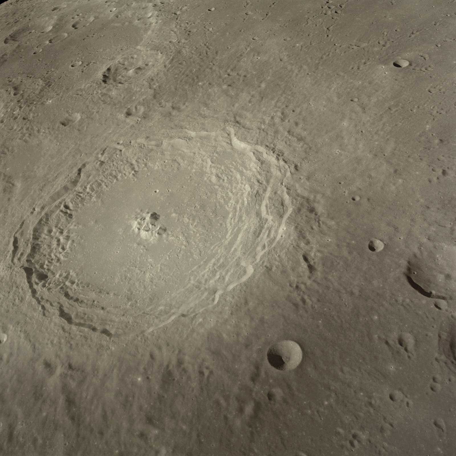 A photo of the crater Langrenus on the Moon