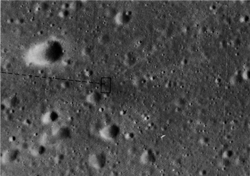 FIGURE 120. - Not quite all the craters on the Moon are natural features. 