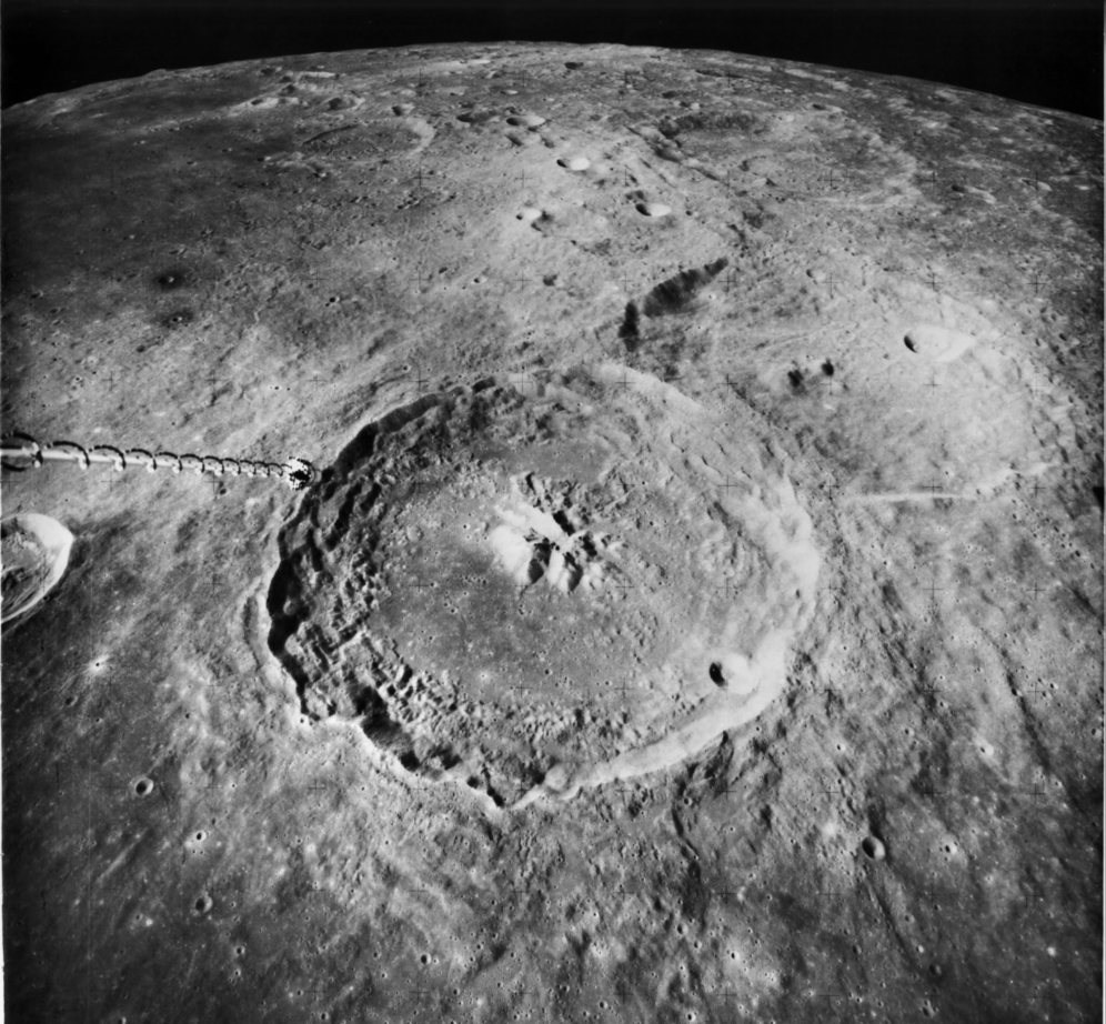 FIGURE 166. - Theophilus is a relatively young crater similar in size but slightly older than Copernicus (fig.164).