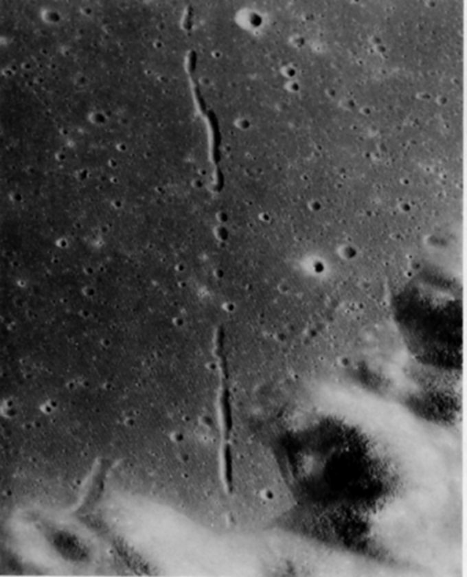 FIGURE 224. - On January 16, 1973, the Soviet unmanned roving vehicle Lunokhod 2 was landed by Luna 21 in or near this area in the southeastern part of the crater Le Monnier. 