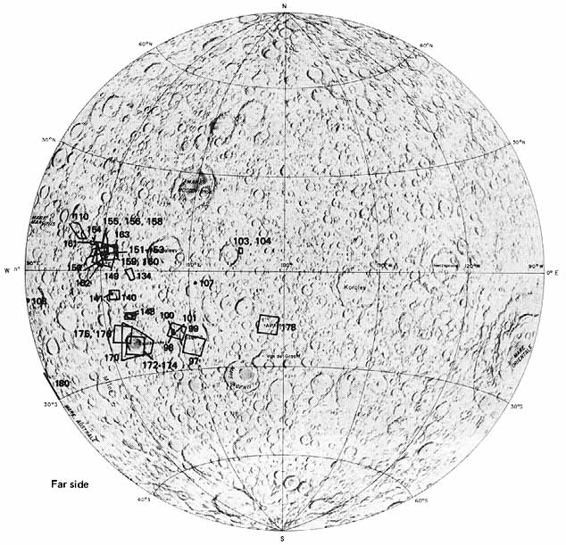 Figure 96. Location of photographs in this chapter; numbers correspond to figure numbers. [Base map courtesy of the National Geographic Society]