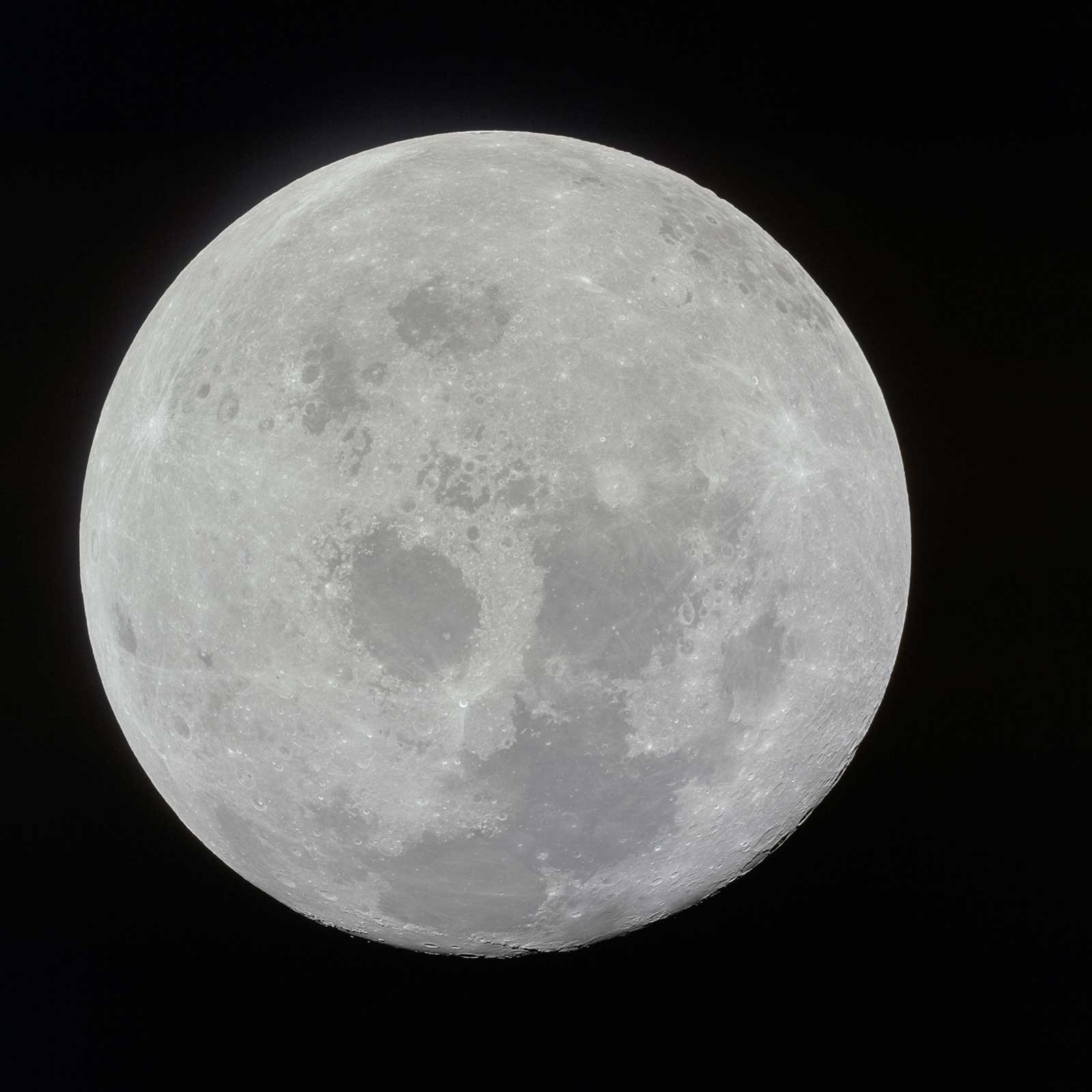 FIGURE 248. - A view of the full lunar disk taken by the Apollo 11.