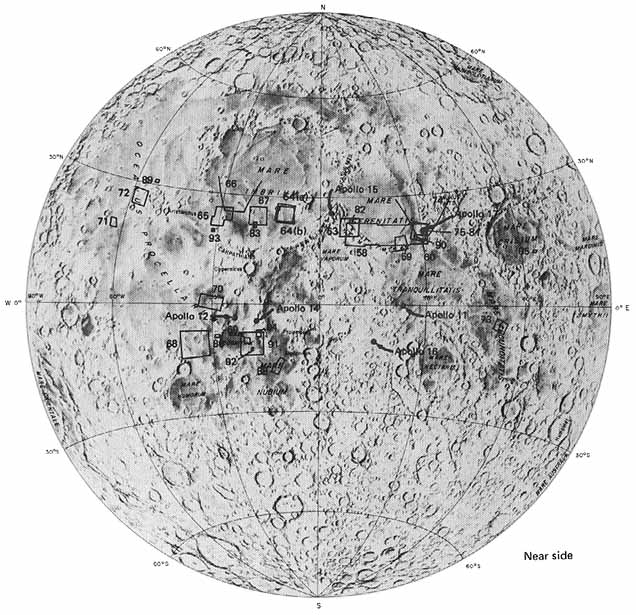 Figure 57. - Location of photographs in this chapter; numbers correspond to figure numbers. [Base map courtesy of the National Geographic Society.]     