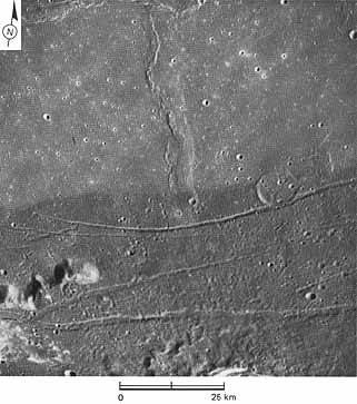 FIGURE 59. - Some of the strongest tonal, color, and structural contrasts among mare materials occur in Mare Serenitatis.