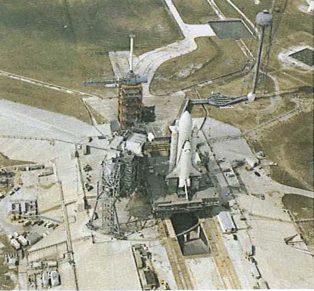 Shuttle on the launch pad