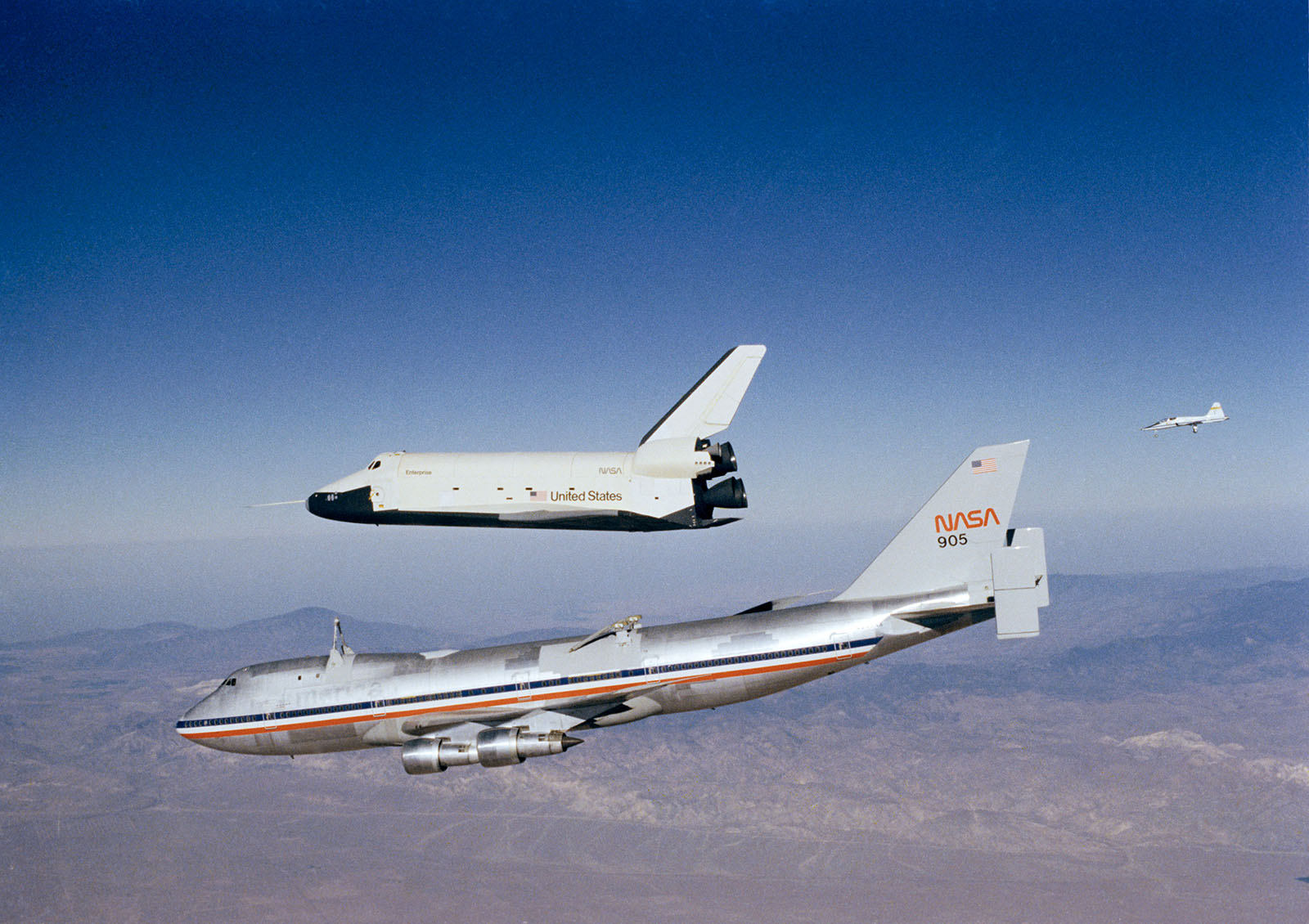 Enterprise releasing from it's carrier aircraft.