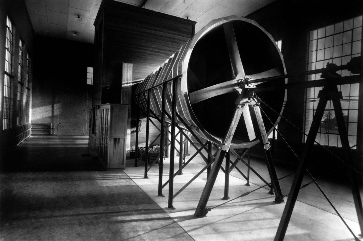 photo of early wind tunnel