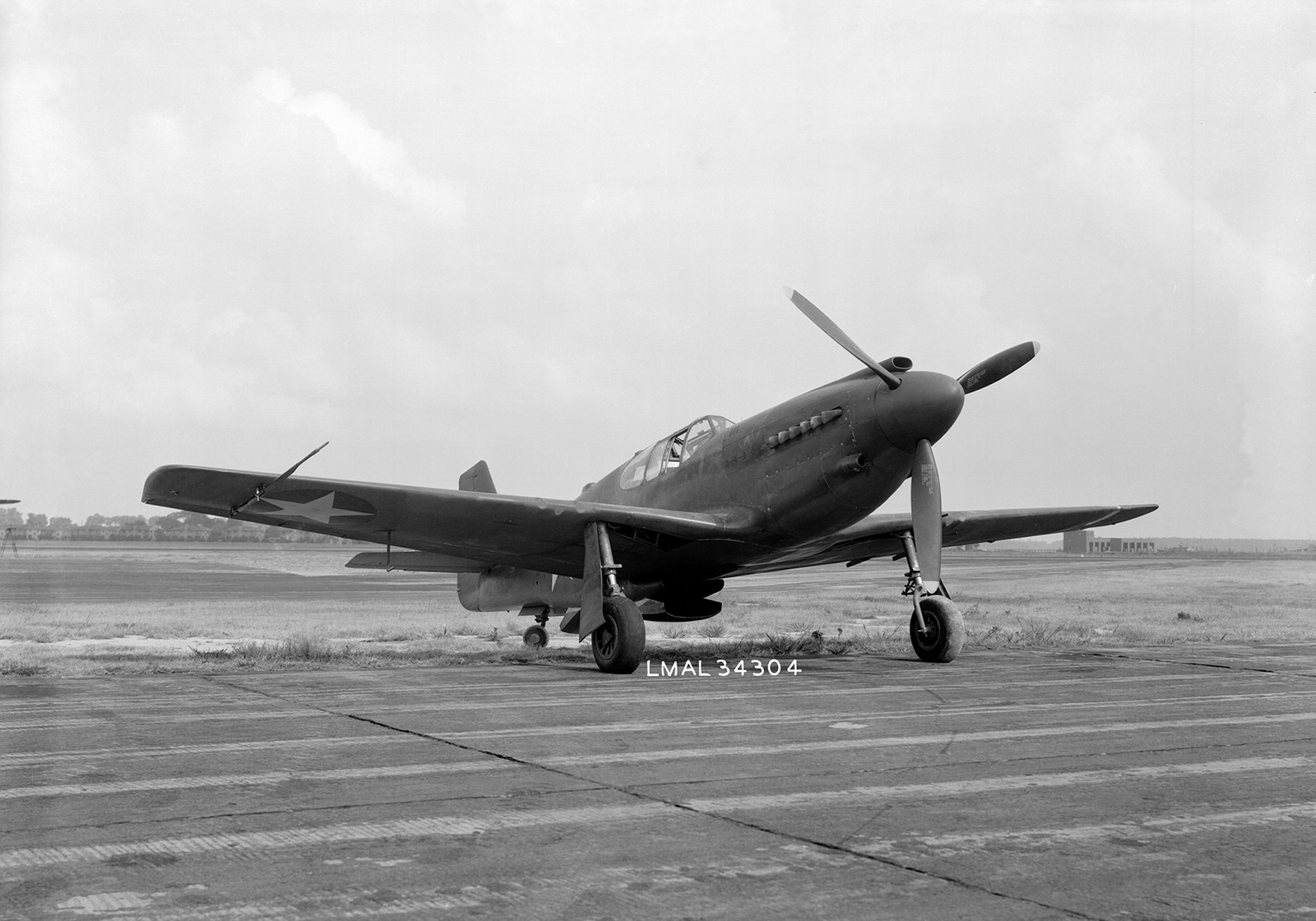 ground view of a P51 Mustang