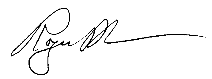 Signature of Roger Launius